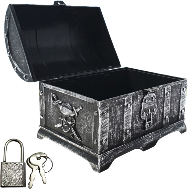 두들연구소 모형코인 금화 은화 100p세트 보물상자, 실버보물상자