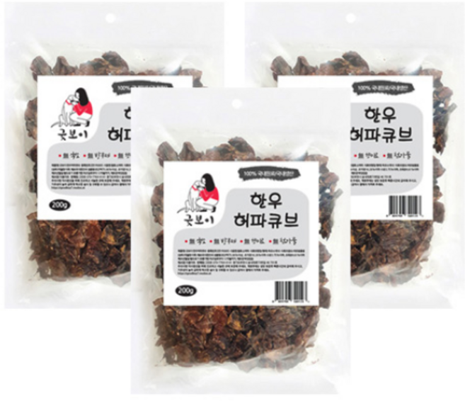 굿보이 닭가슴살 300g+300g 외3종, 3개, 굿보이 한우허파큐브200g