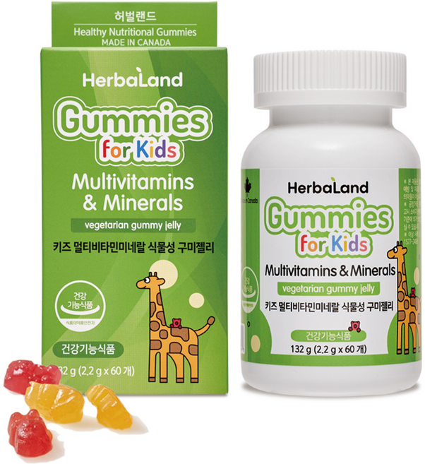 허벌랜드 키즈멀티비타민미네랄 식물성 구미젤리, 1개, 132g