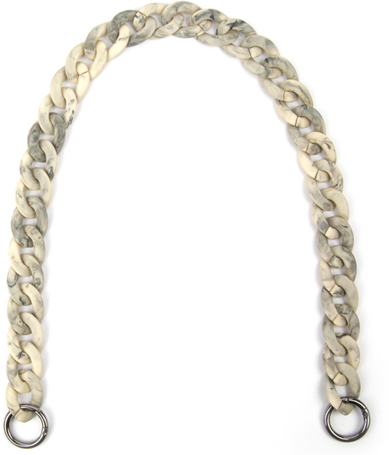 브랜드얀 감성 체인스트랩 미니마블 무광, 바닐라, 1개