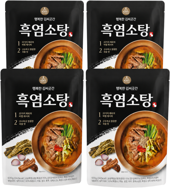 진짜 흑염소탕 선물세트 600g x 4팩, 1개, 2.4kg