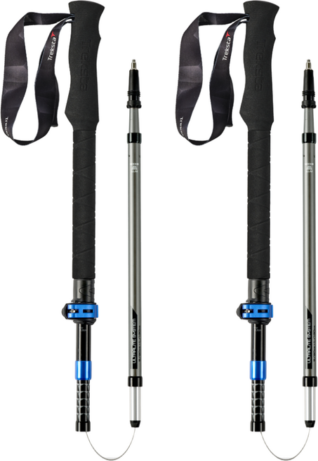 트렉스타 팬텀 접이식 5단 등산스틱 세트, 블랙티타늄, 2개