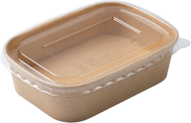 크라프트 사각용기 세트 580ml, 1세트, 25개