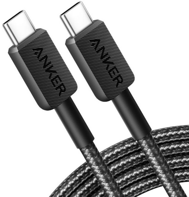 앤커 322 USB-C to USB-C 케이블, 180cm, 블랙, 1개