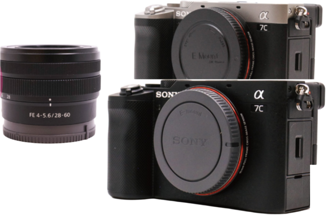 소니 A7C+28-60mm+128GB 가방 배터리 청소세트 리더기 풀패키지 완벽검수 빠른 발송 소니 풀프레임 미러리스, 색상실버