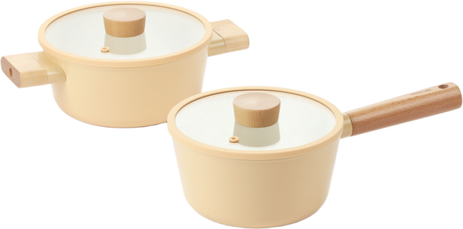 네오플램 메이즈 IH 세라믹 냄비 2종 세트 (18cm 편수+ 20cm 양수), 단품, 단품, 1개