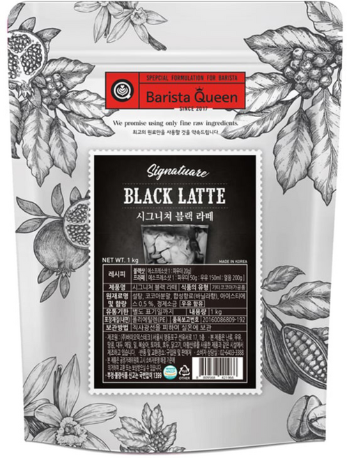 바리스타퀸 시그니쳐 블랙 라떼 파우더, 1kg, 1개, 1개