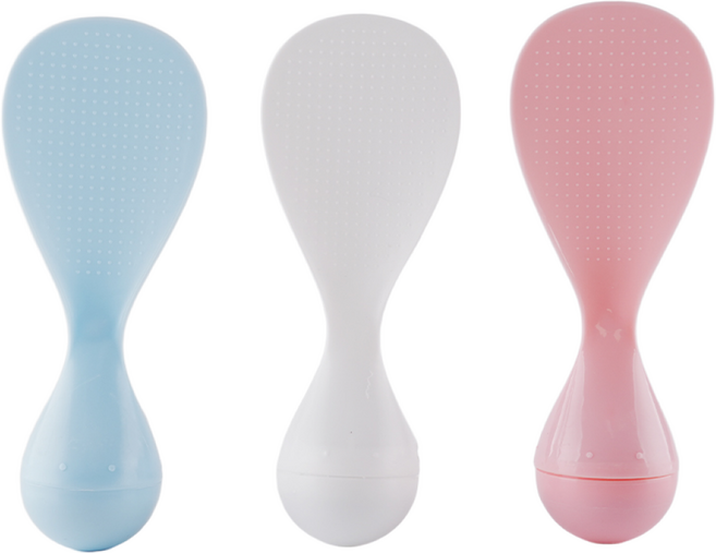 다함 오뚝이 밥주걱 넘어지지 않는 주걱 밥풀안붙는 스탠드 스탠딩 오뚜기, 1개, 블루