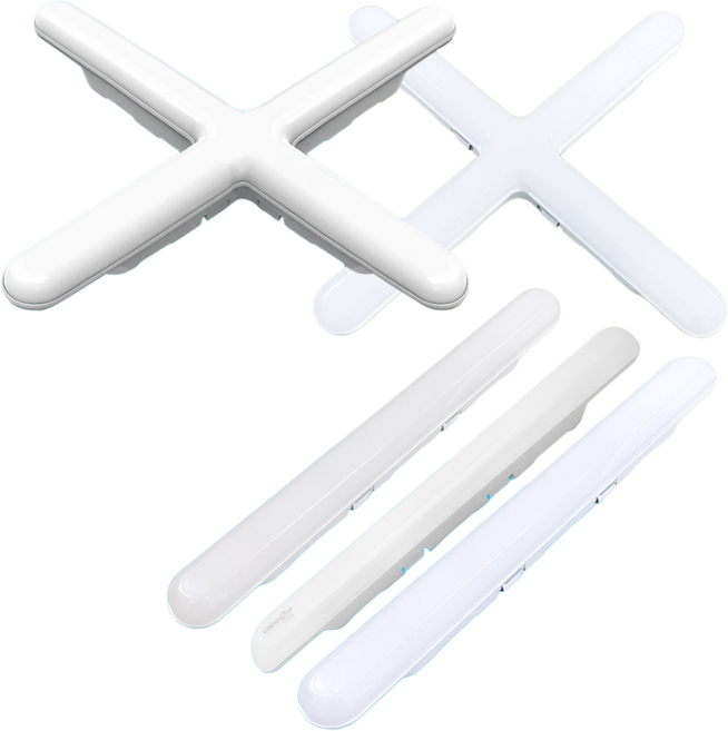 장수램프 LED 일자등 십자등 30W 40W 60W 형광등 등기구 LED조명, 주광색(하얀빛)