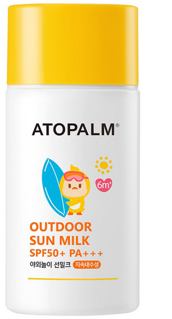아토팜 유아용 야외놀이 워터프루프 선밀크 SPF50+ PA+++, 55g, 1개