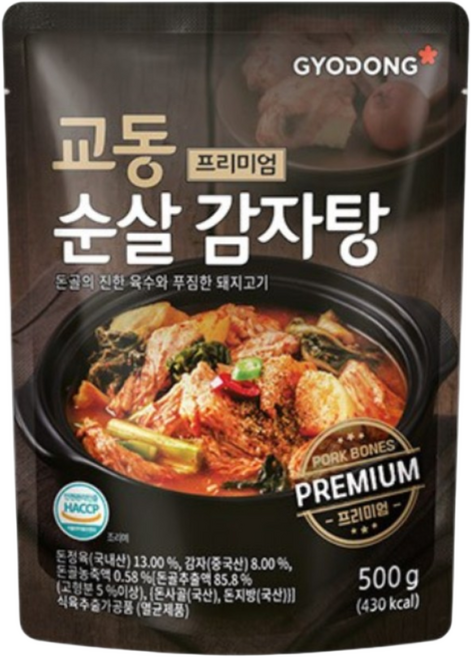 교동식품 교동 프리미엄 순살 감자탕, 500g, 12개