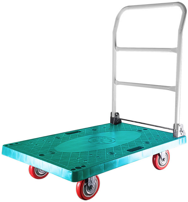 PVC바퀴 접이식 사각대차 핸드카트 카트, 850x550대형PVC, 초록, 1개