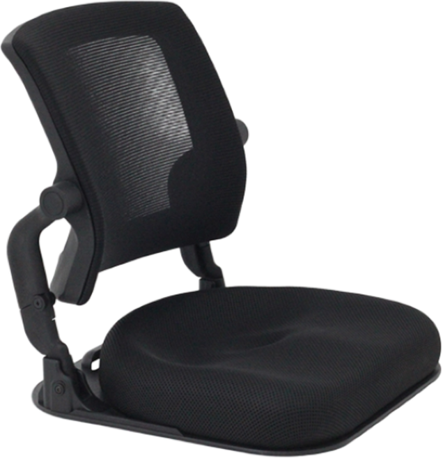 하이힙 힘모아 등받이 좌식의자 골반교정 힙업 특허, 블랙, 1개