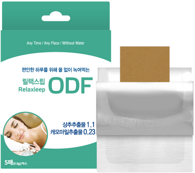 릴렉스립 상추추출물 수면유도 비건 필름지 숙면 도움 5매, 3개, 5회분