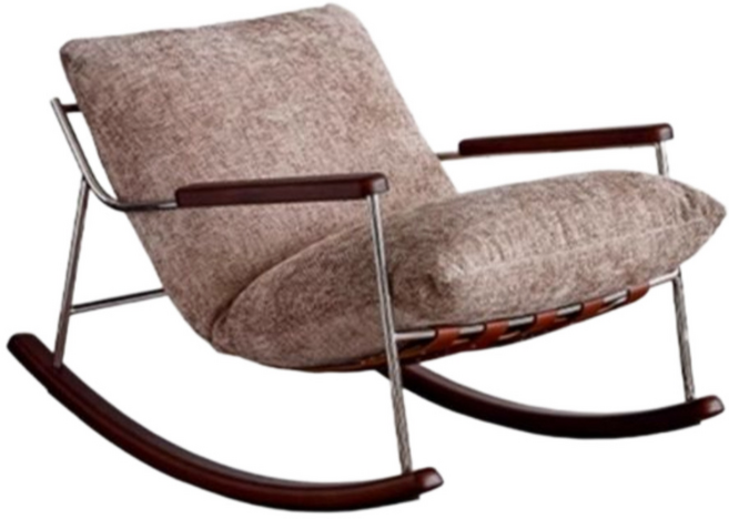 라플뢰 모던 흔들의자 1인용쇼파 리클라이너 안락 암체어 편한 거실 독서 스윙체어, 1개, 포레스트그린