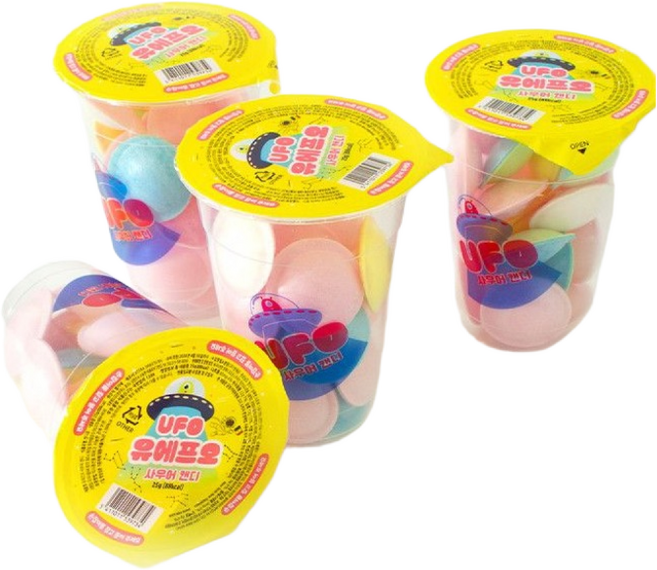 엔제이 UFO 유에프오 사우어 캔디 컵, 25g, 10개