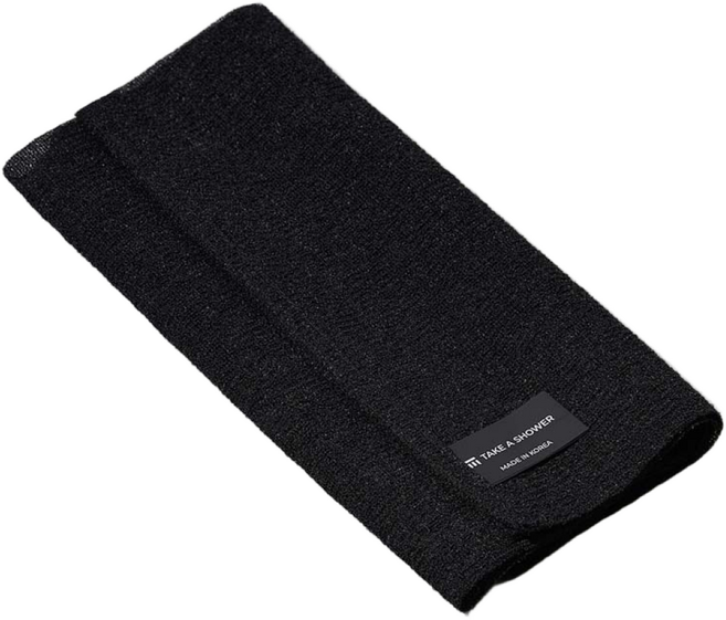 테이크어샤워 Shower Towel 소프트 스크럽 샤워타월 블랙, 1개, 1개입