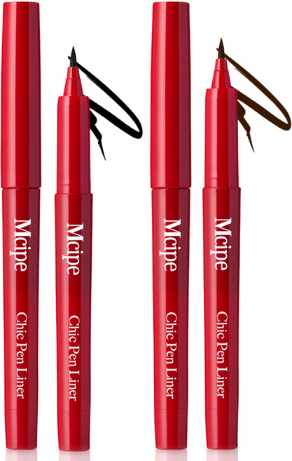 엠시피 1+1 번짐없는 타투 펜 아이라이너, 1개, 1+1 펜 블랙