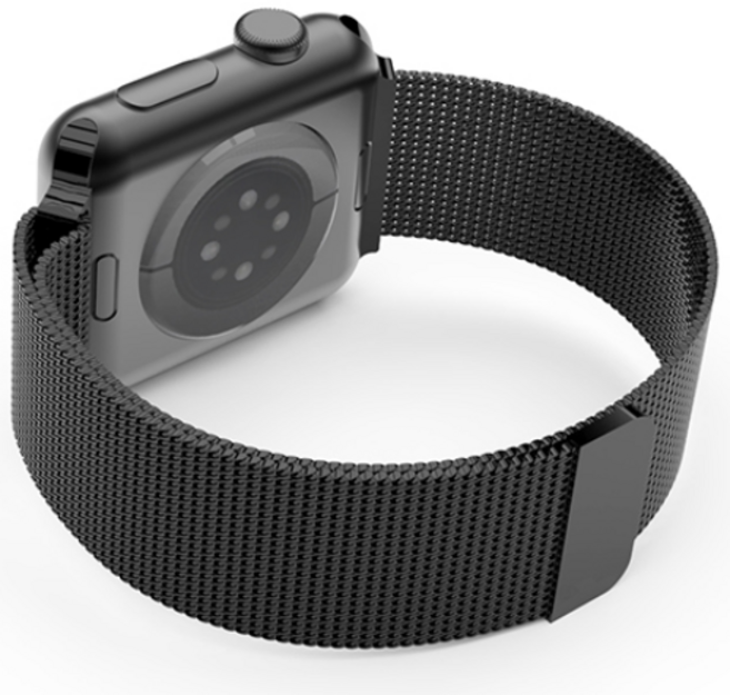 애플워치 밀레니즈 스트랩 호환 밴드, 블랙, 1개