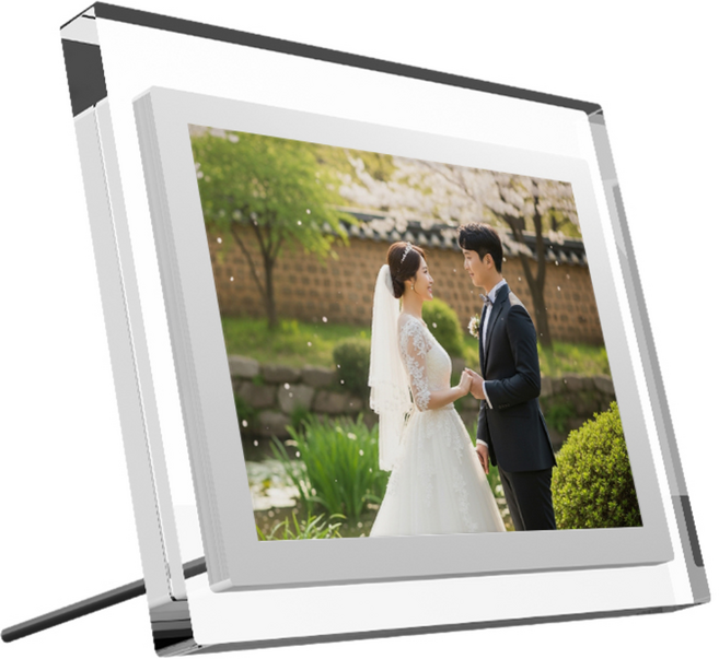 아크릴 프레임 클라우드 디지털액자 터치패널 카멜 CPF1010AC, 54.6cm