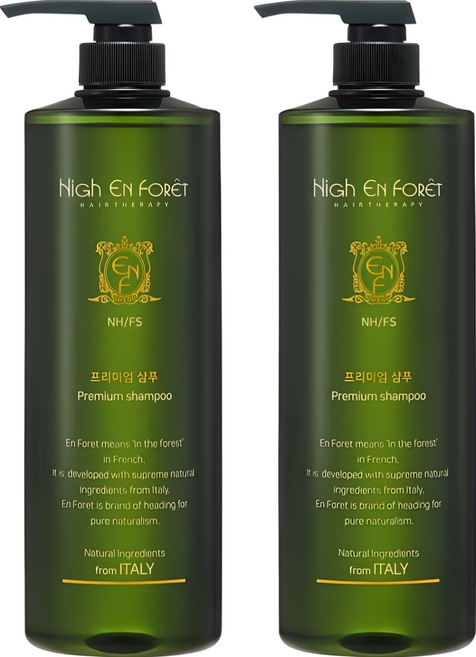 하이앙포레 프리미엄 샴푸 클렌징, 1L, 2개