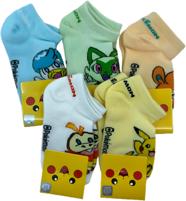발산마켓 포켓몬 아동 단목양말 5종 세트 원사이즈 요술양말
