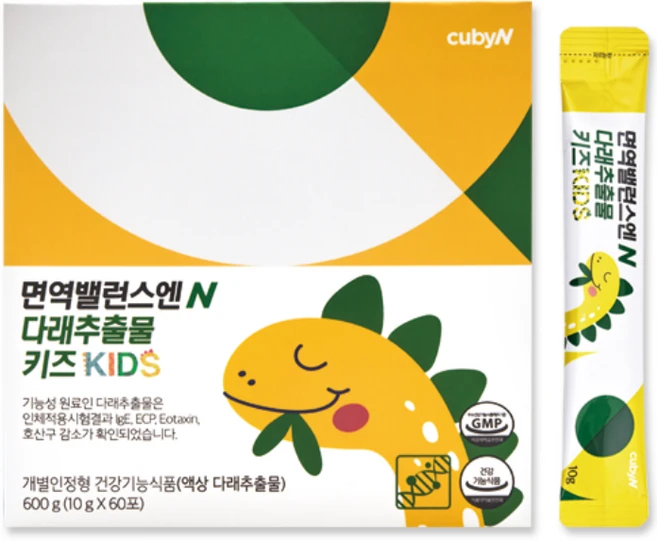 큐비앤 면역밸런스엔 다래추출물 키즈 60p, 600g, 1개 - 쿠팡