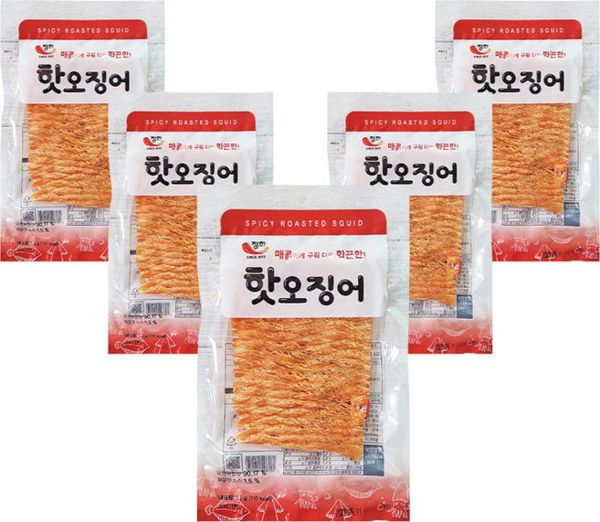 정화식품 핫오징어 35g 5봉, 5개