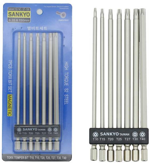 별비트세트 산쿄 ST-150 대만제 150mm 7PC SANKYO, 1세트