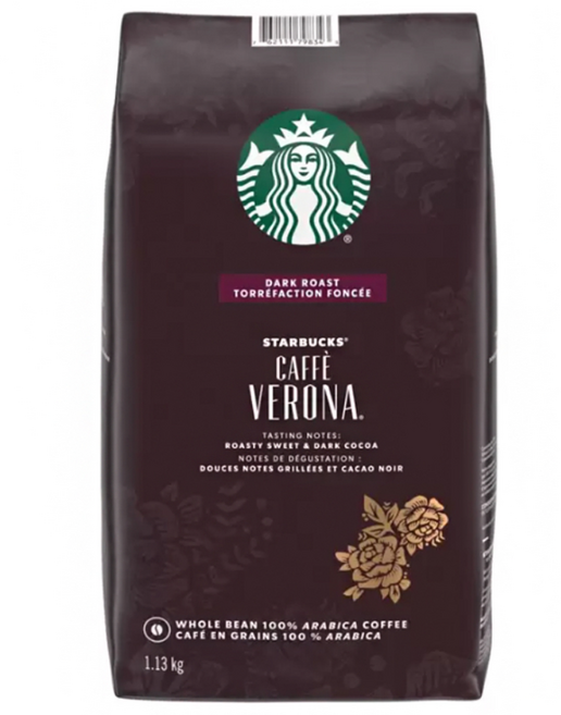 스타벅스 원두커피 카페 베로나 홀빈 커피 1.13kg 유통기한 상세페이지 확인, 1개, 홀빈(분쇄안함)