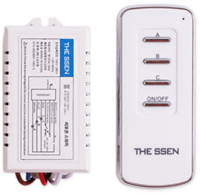 리모컨 스위치 1구 2구 3구 LED등 방등 거실등 주방등 리모콘 컨트롤, 1개