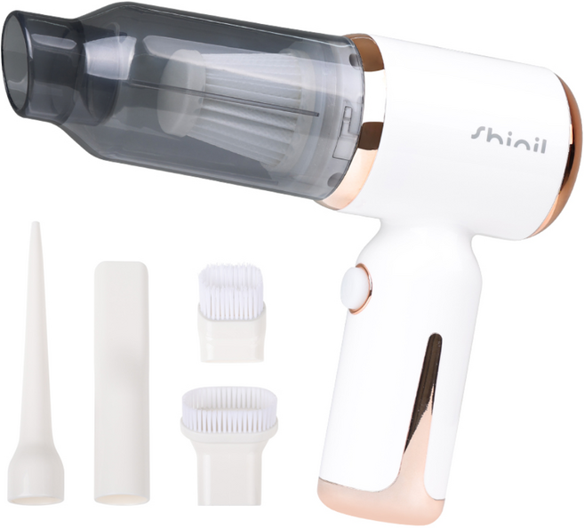 신일 차량 가정용 C타입 올인원 무선 에어건 청소기, SVC-1199W, 화이트