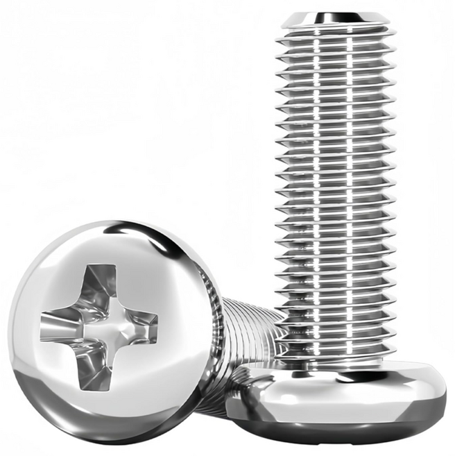 굿나잇몰 둥근 머리 볼트 스텐 십자 마루 P형 냄비 머신 m2 m2.6 m3 m4 m5 m6 낱개 소량 개당 판매, 스텐둥근머리십자볼트, 5mm, 1개