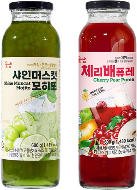 꽃샘 샤인머스캣 모히또 +체리 배퓨레 (홈카페), 600g, 1개, 1개입
