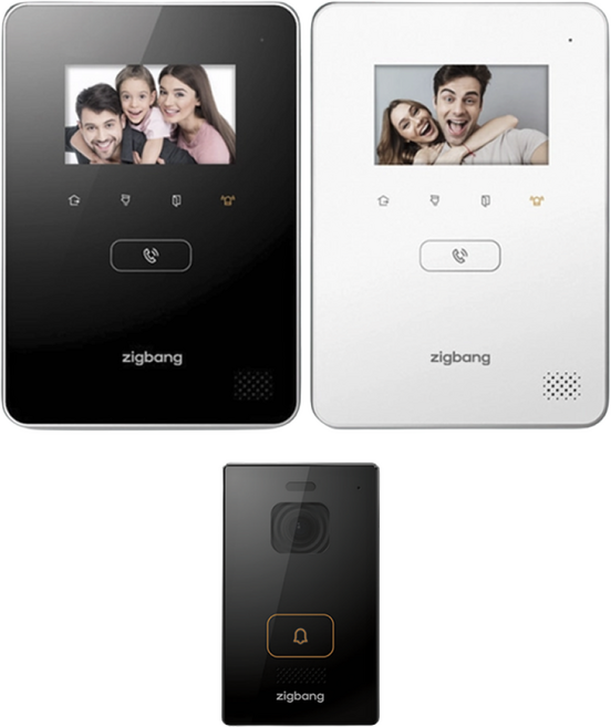 [자가설치] 4.3형 직방/삼성 공동현관로비폰 통화 디지털 비디오폰 SHT-3625(화이트), SHT-3625/카메라포함(화이트)