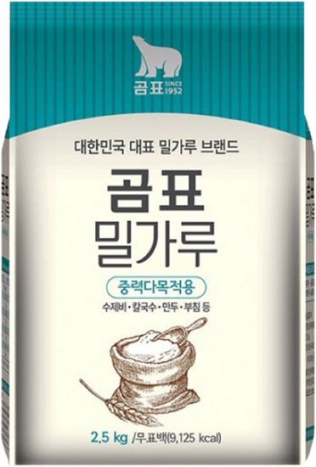 곰표 밀가루 중력 다목적용, 2.5kg, 3개