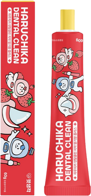 펫생각 하루치카 덴탈클린 강아지 바르는 치약 입냄새 치석 효소 충치 잇몸염증 제거 딸기향, 1개, 60g