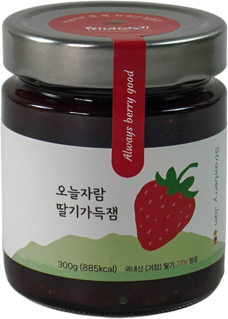 [미식한가] 미녀딸기 국내산 달콤한 수제 딸기잼, 1개, 300ml