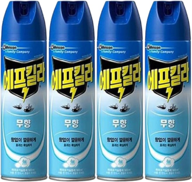 에프킬라 수성 에어로졸 살중제 무향, 500ml, 4개