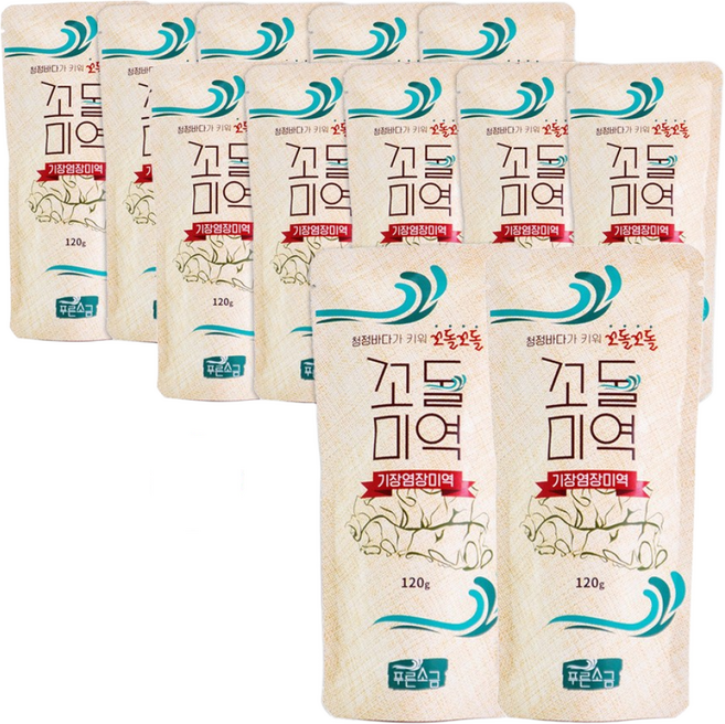 미역_기장군 특산물_기장미역_염장미역 꼬돌미역, 120g, 12개