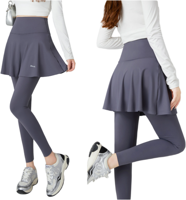 2024신상 데일리 요가 헬스 스포츠 다용도 하이웨스트 9부치마레깅스