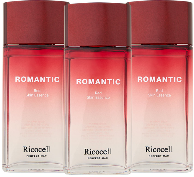 리코셀 퍼펙트맨 로맨틱 레드 스킨 에센스 150ml 미백 주름개선 기능성 대용량, 3개