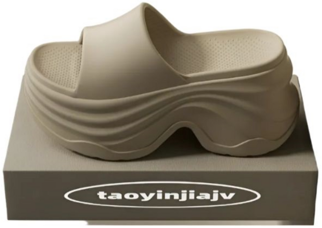 바이트랜드 여성 통굽 슬리퍼 발편한 쿠션 키높이 사무실 슬리퍼 10cm