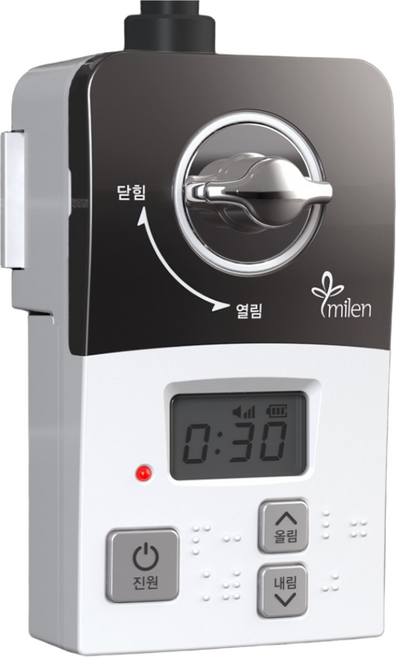 미랜콕 가스차단기 중간밸브 차단기 음성안내형/부저형, MG-06GT (블랙) / 고급형 (음성안내), 1개, 블랙