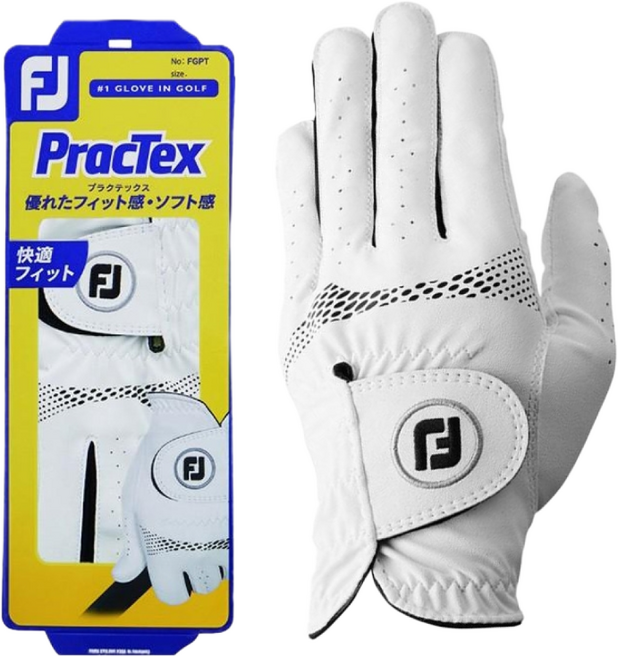 풋조이 프랙텍스 남성 왼손 골프장갑 FGPT, 1개, 화이트