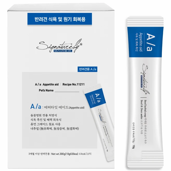 시그니처바이 에이에이 강아지 스틱, 식욕회복, 300g, 1개 - 쿠팡