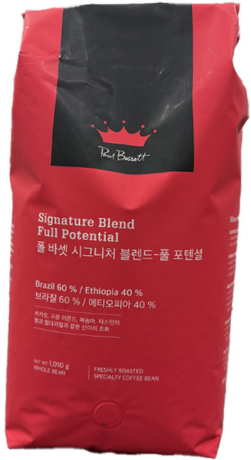 폴바셋 시그니처 블렌드 풀 포텐셜 홀빈, 홀빈(분쇄안함), 1.01kg, 1개