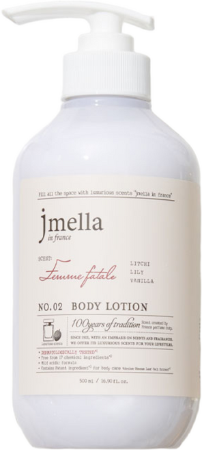 제이멜라 인 프랑스 페이보릿 팜므파탈 퍼퓸 바디로션 500ml, 9개