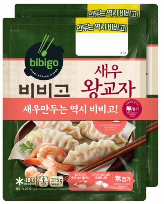 비비고 새우 왕교자, 315g, 4개