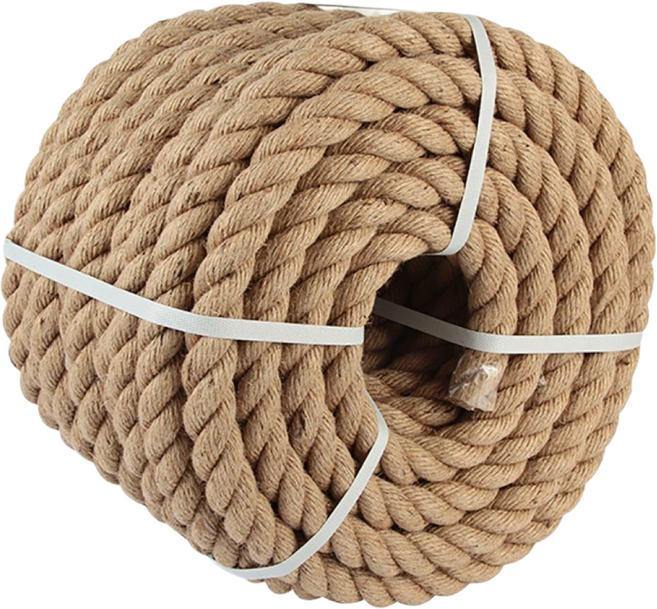 파파가든 마닐라로프 줄다리기 줄넘기 뚜꺼운 밧줄, 브라운, 1개